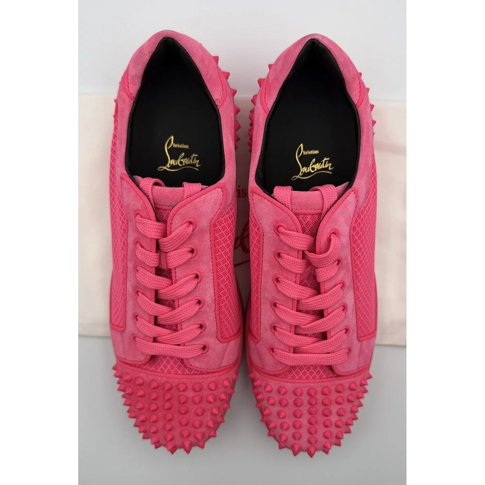 Authentic Christian Louboutin Pink Seavaste 2 Low Top Sneakers US 11, 44 EU NEW - Picture 8 of 10